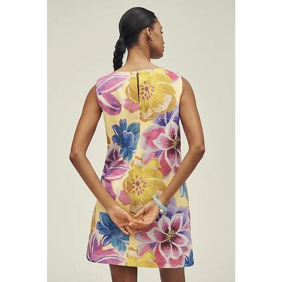 Farm Rio Floral Mini Shift Dress Sleeveless Women's Size XL Augusta Multicolor - Picture 2 of 4